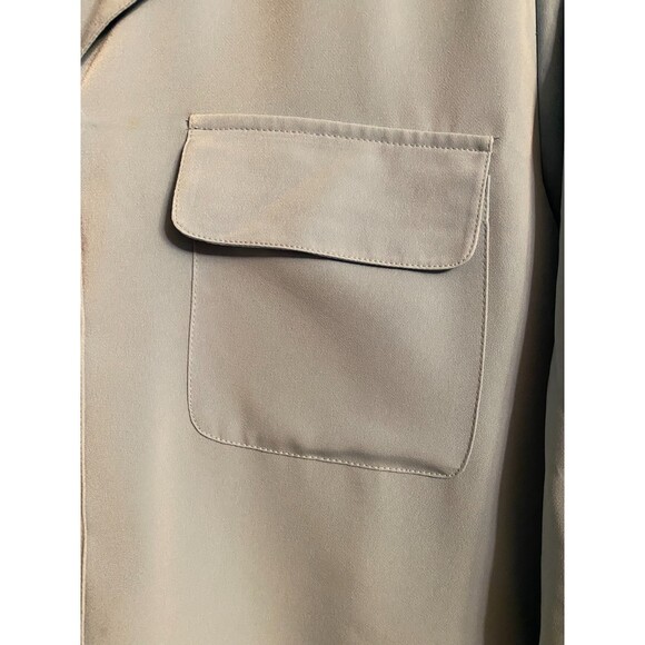 Vintage K.C. studio Green Button Up Blouse Size 14 - Picture 3 of 6